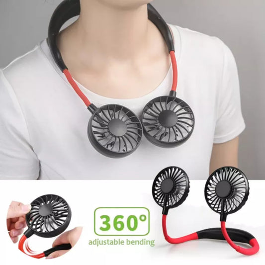 Hanging Neck Fan for Kitchen – Folding Handheld USB Fan