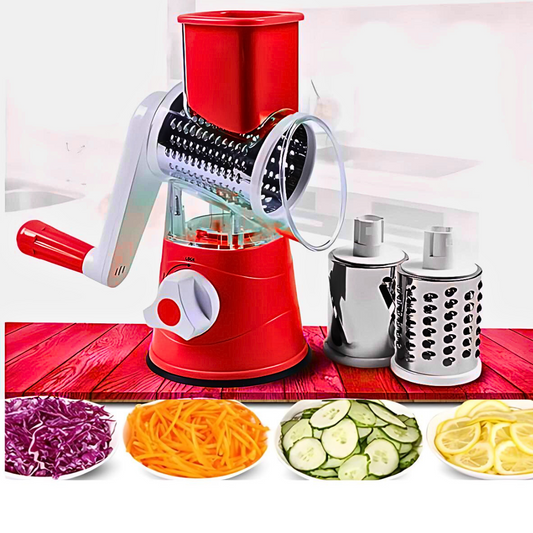 Multi-Functional Tabletop Drum Grater I Manual Vegetable Cutter Slicer & Grater | Chopper Kitchen Essential