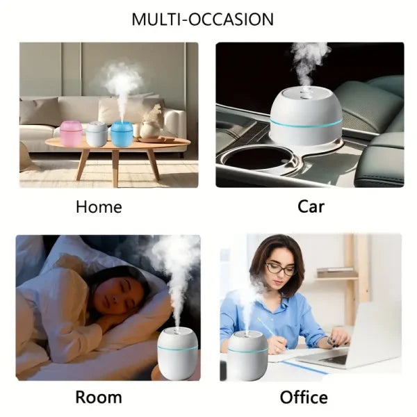 Humidifier With Warm LED Outline – USB Portable Air Humidifier